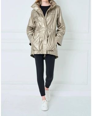 Anorak Metallic Rain Jacket - Natural