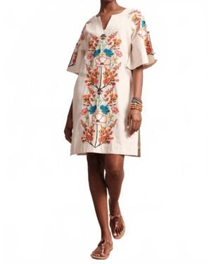 Frances Valentine Charming Mini Caftan Dress - White