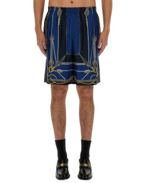 Versace Twill Bermuda Shorts - Blue