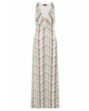 Missoni Caperdoni Metallic Viscose Evening Dress - White