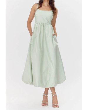 Greylin Grand Balloon Midi Dress - Green