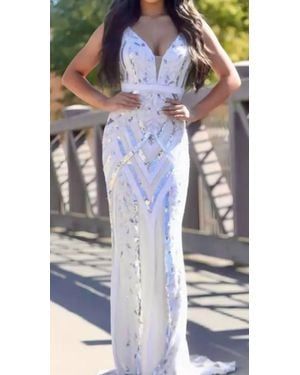 Jasz Couture V Neck Gown - Blue