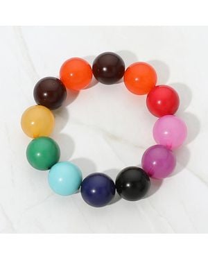 Fashnzfab Secret Box_Chunky Round Beaded Stretch Bracelet - Red