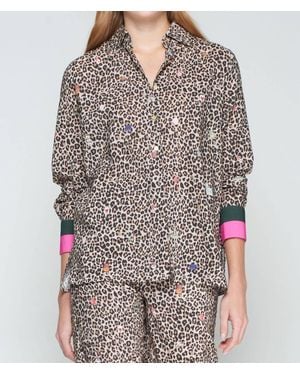 Vilagallo Mariela Leopard Shirt - Gray