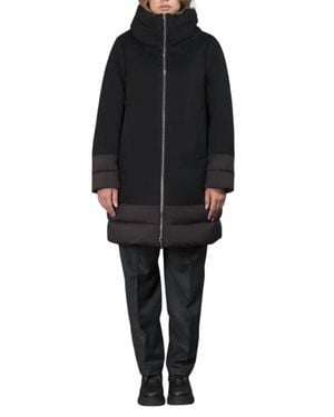 Moorer Soraya-Le Wool-Cashmere Down Coat - Black