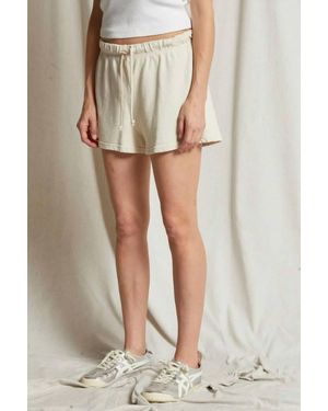 PERFECTWHITETEE Layla French Terry Sweat Short - Natural