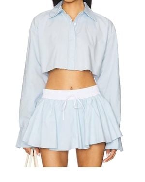 Lovers + Friends Palmer Cropped Top - White