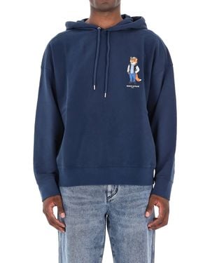 Maison Kitsuné Fox Hoodie Regular Fit - Blue