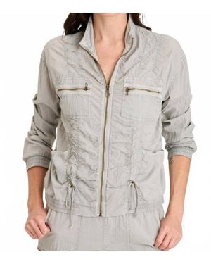 XCVI Amis Cinchable Bomber Jacket - Gray