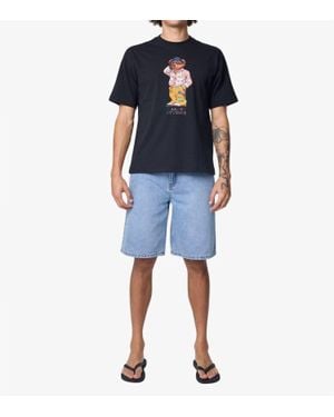 Market Folk Fitted Bear T-Shirt - Blue