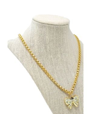 Mary Kathryn Designs Fancy Girl Ribbon Necklace - Metallic
