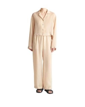 Nanushka Brenda Elasticated Waist Pants - Natural