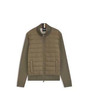 BOSS Padded-Front Jacket - Green