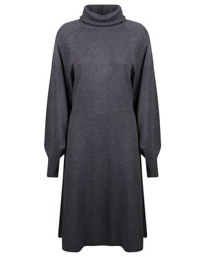 Pinko Nantes Turtleneck Midi Dress - Gray