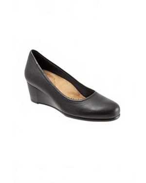 Trotters Miss Bliss Dress Wedge Shoes - Black