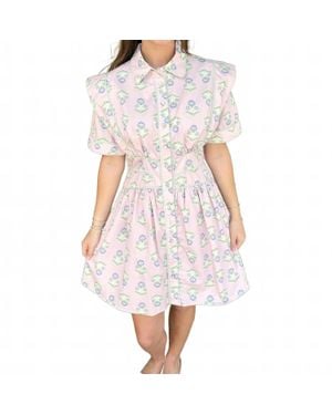 Karlie French Floral Dress - White