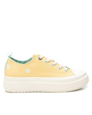 Xti Canvas Platform Sneakers - Yellow