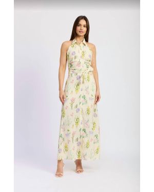 En Saison Bowen Midi Dress - Metallic