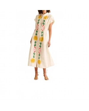Carolina K Valerie Kaftan Midi Dress - Metallic