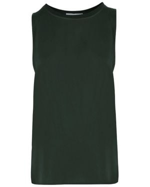 Q-WINS Sleeveless Stretch Cotton Top - Green
