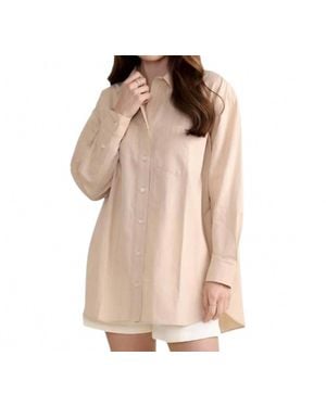 Le Marais Beaufort Buttondown Top - Natural
