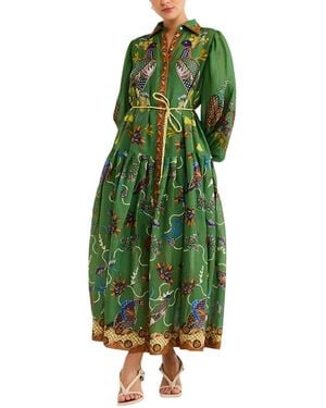Esea Linen-Blend Maxi Dress - Green