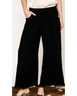 Umgee Easy Street Wide Leg Pant - Black