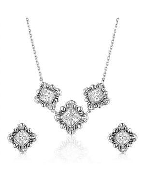 Montana Silversmiths Square Dance Jewelry Set - Metallic