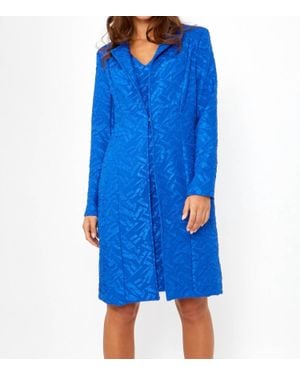FRANK LYMAN Knee-Length Elegant Jacket - Blue