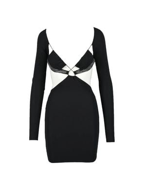 Amazuìn Fitted Mini Dress With Cut-Out Design - Black