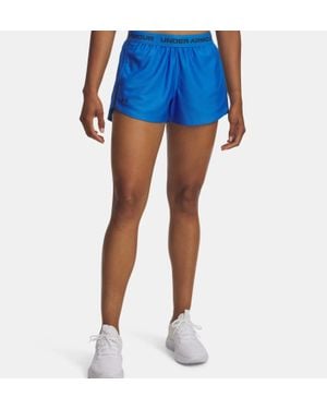 Under Armour Tech Play Up Shorts 3" Inseam Elastic Waist Kfc403 - Blue