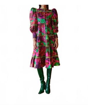 Celiab Tiered Hasu Midi Dress