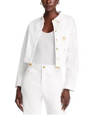 Kobi Halperin Teagan Cropped Denim Jacket - White
