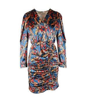 ALESSANDRO ENRIQUEZ Short Velvet Dress - Multicolor
