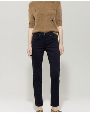 Luisa Cerano High Rise Straight Leg Jean - Blue