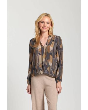Apny Deco Print Crossover Top - Multicolor