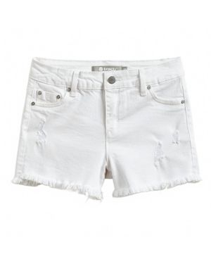 Tractr Girl's Tween Brittany Fray Hem Shorts - Blue