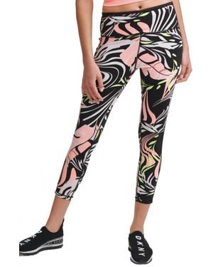 DKNY Neon Print Leggings - Black