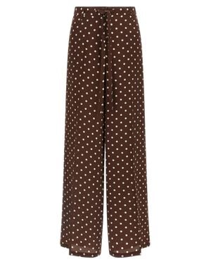 P.A.R.O.S.H. P. A.R. O.S. H. Silk Casual Pants - Brown