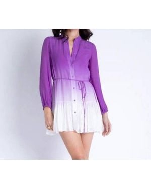Karina Grimaldi Dana Ombre Mini Dress - Purple