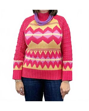 ..,merci Fireside Fair Isle Sweater - Red
