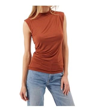 Kylie Paige Morgan Mock Neck Top - Red