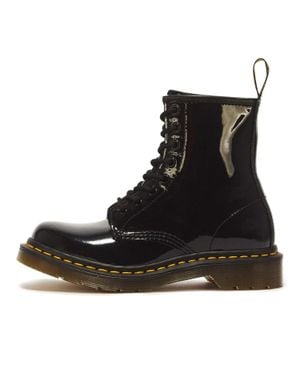 Dr. Martens 1460 Combat Boots Patent Leather Round Toe Hawk2977 - Black