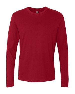 Next Level Cotton Long Sleeve T-Shirt - Red