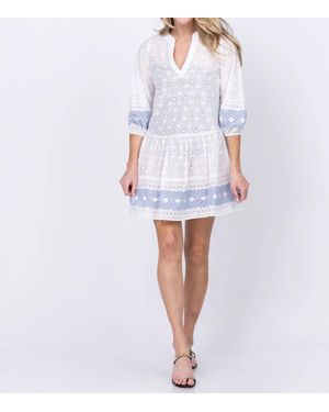 Shoshanna Umbrella Eyelet Mini Dress - White