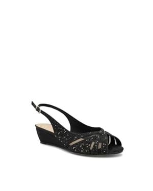 Paradox London Jocelyn Sandals Round Toe Slingback Zap1979 - Black