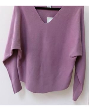 Keren Hart V Neck Sweater - Purple
