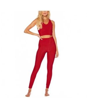 Beach Riot Glitter Ayla Legging - Red