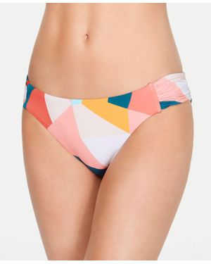 BarIII Pop Art Printed Side Shirred Bottoms - Blue