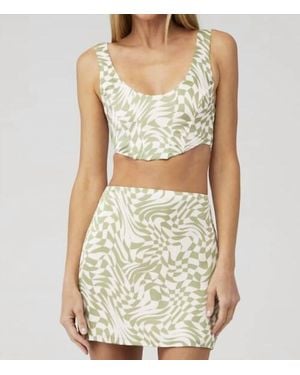 For Love & Lemons Nomi Crop Top - Metallic